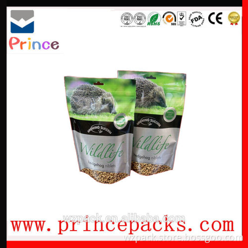 small moq printing plastic zipper Pet Food Package Bag/ziplock plastic Pet Food Bag